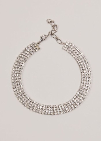 Phase Eight Sparkly Choker Jewellery Silver USA | 7236950-MD